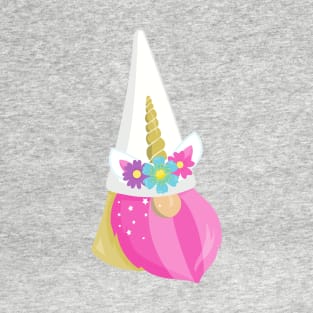 Unicorn Gnome, Cute Gnome, Garden Gnome, Hat T-Shirt